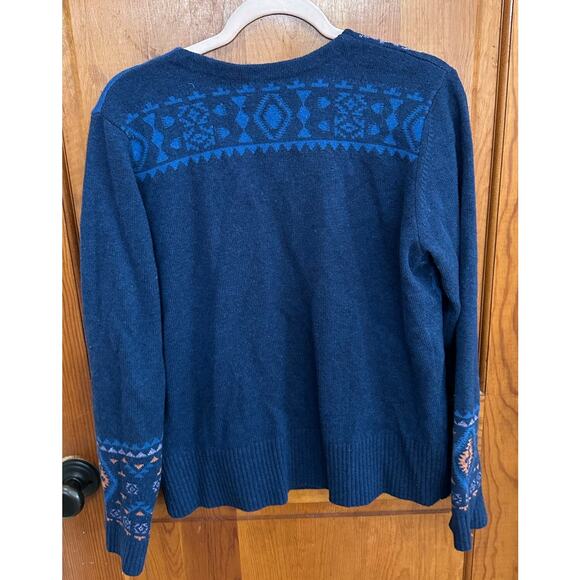 Sundance Galaxy Delight Surplice Sweater Faux Wrap Merino Wool Blend - Large - Picture 3 of 7